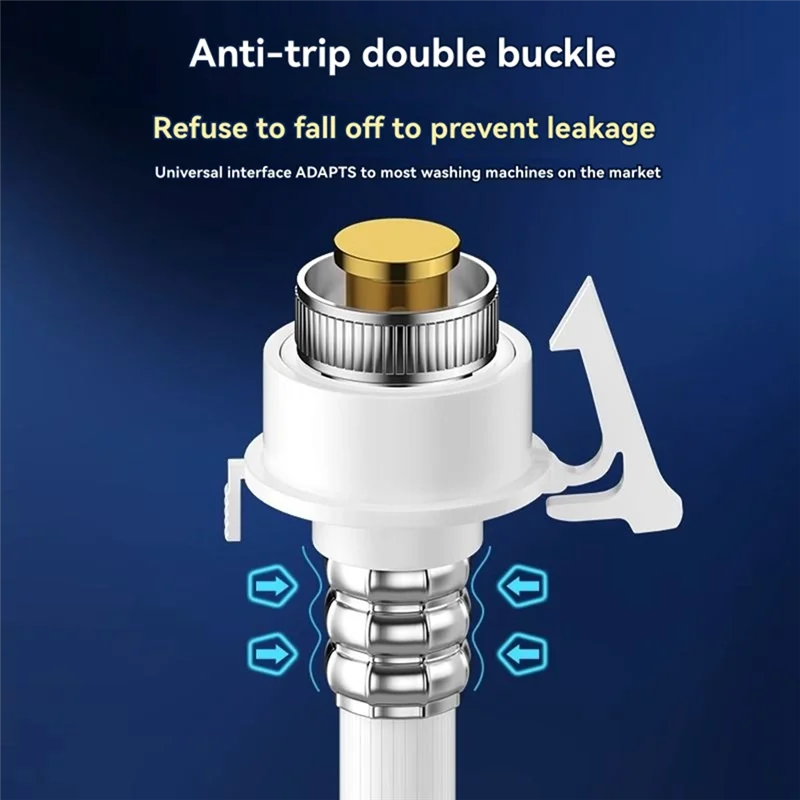 

X16A 2025 НОВИНКА — впускная труба для воды в стиральной машине, подключенная к краном и универсальным шлангом для длины впрыска воды