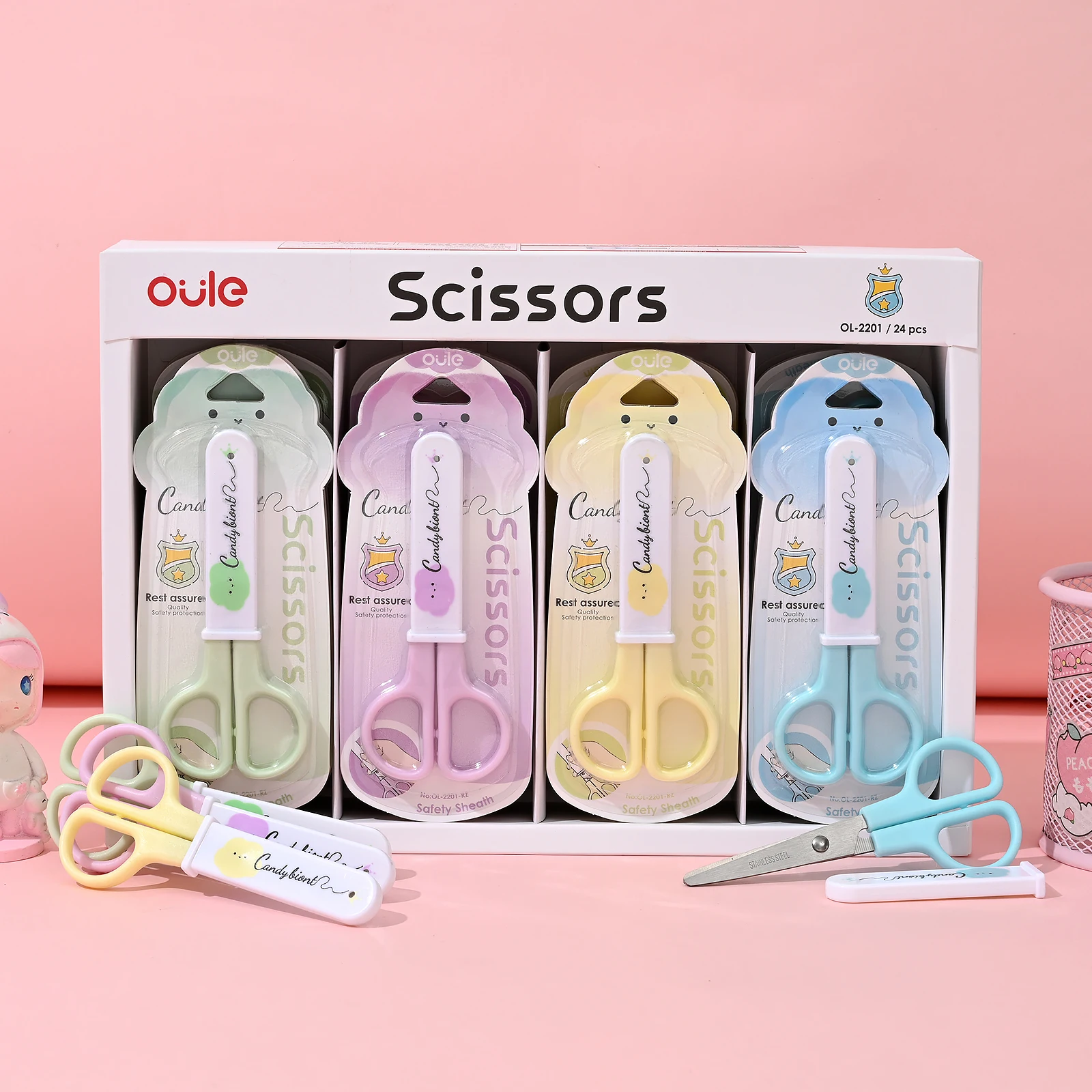 مقص لطيف بسيط للأطفال سلامة الأطفال الطلاب مقص رياض الأطفال مكتب القرطاسية DIY قطع الورق اليدوية سكرابوكينغ