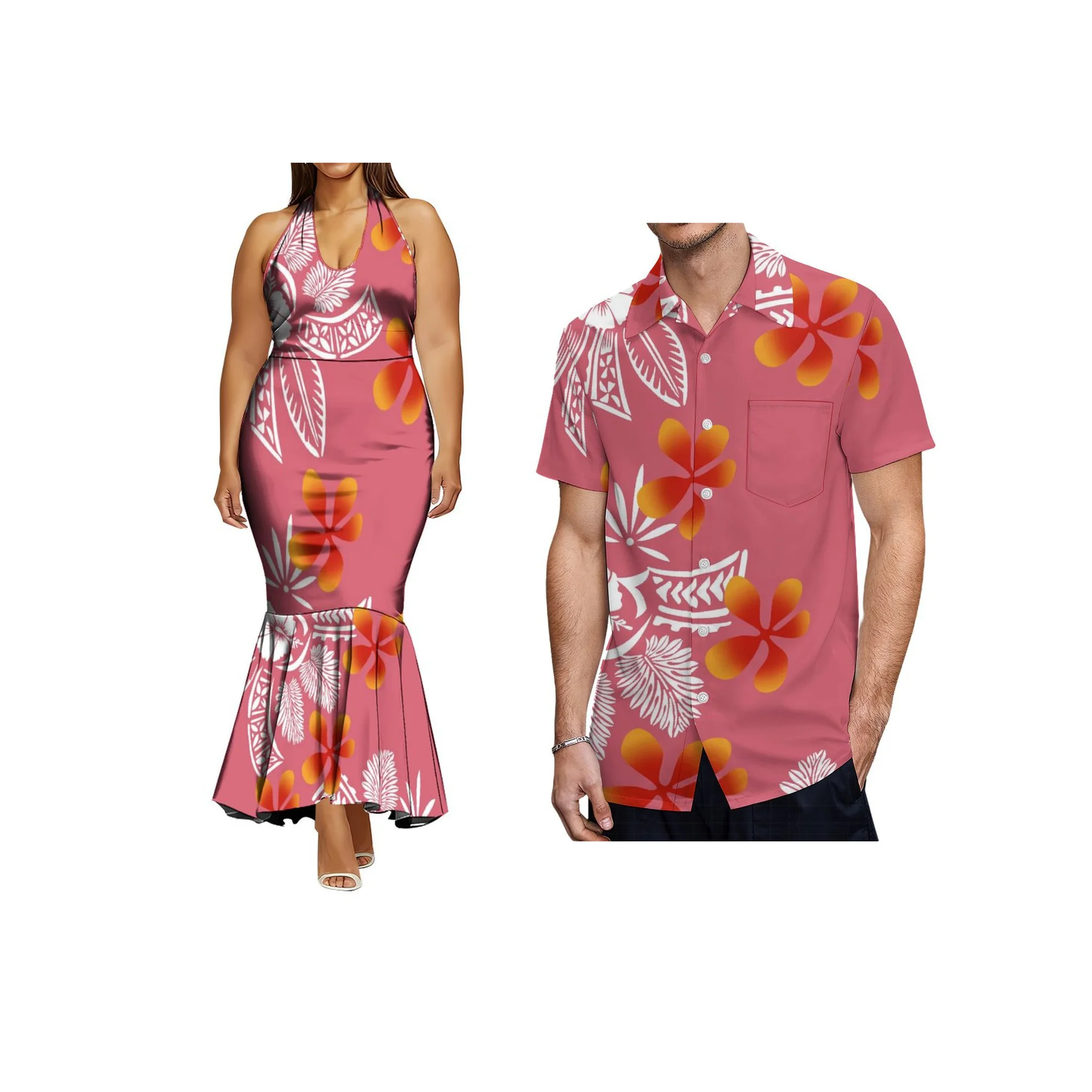 Hot Selling Lace-up Design Bodycon Mermaid Dresses New Zealand Print Side Zipper Dress Custom Elegant Women's Fishtail Gowns