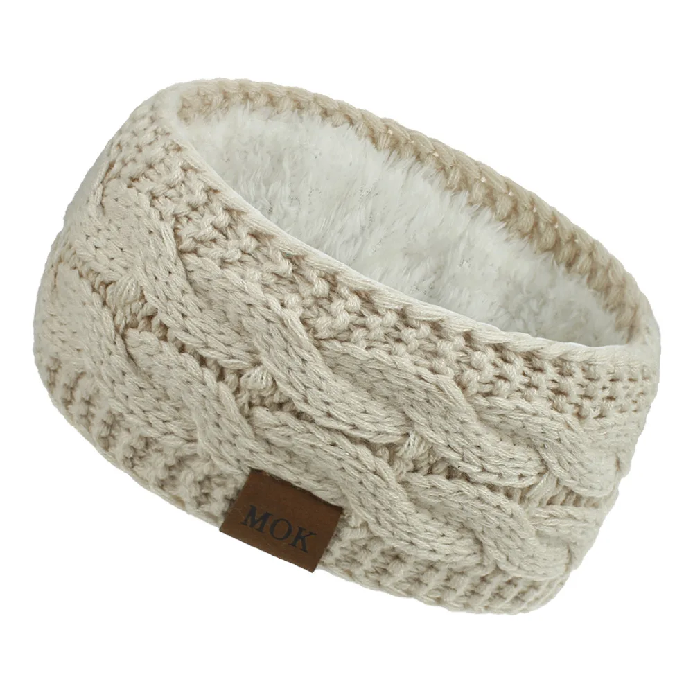 Neue Plüsch Stirnband Winter Warme Breite Elastische Haarband Feste Breite Turban Ohr Wärmer Haarband Weiche DIY Haar Zubehör Kopfbedeckungen – Detail 11