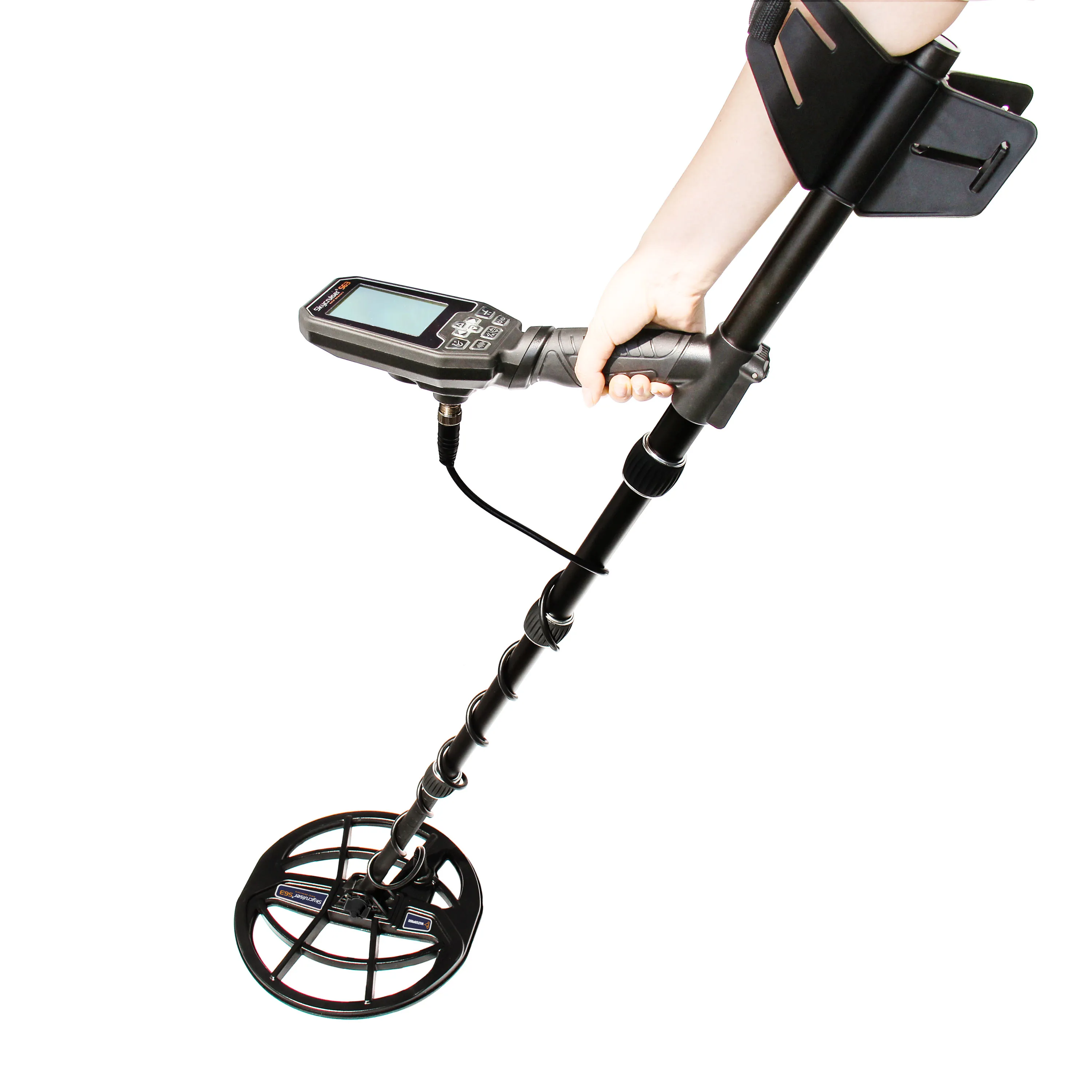 S63 Tragbarer wasserdichter Metalldetektor IP68 Golddetektor 11'' Spule 3M Tiefe Schatzsucher 10ft Unterirdischer Golddetektor