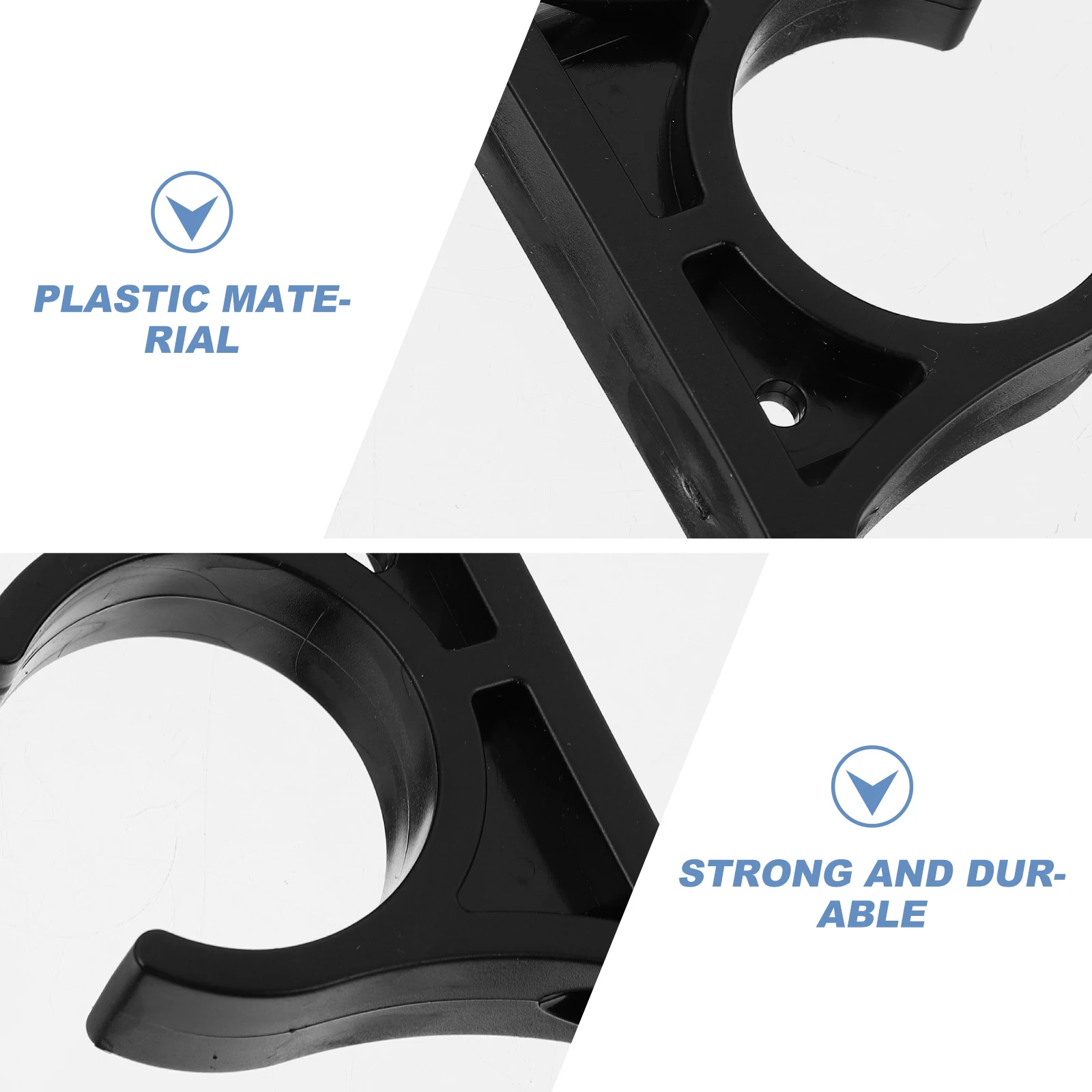 

1 Pair Plastic Boat Paddle Holder Universal Kayak Accessories Fix Screw Mount Clips Black Durable Easy Install Outdoor Use