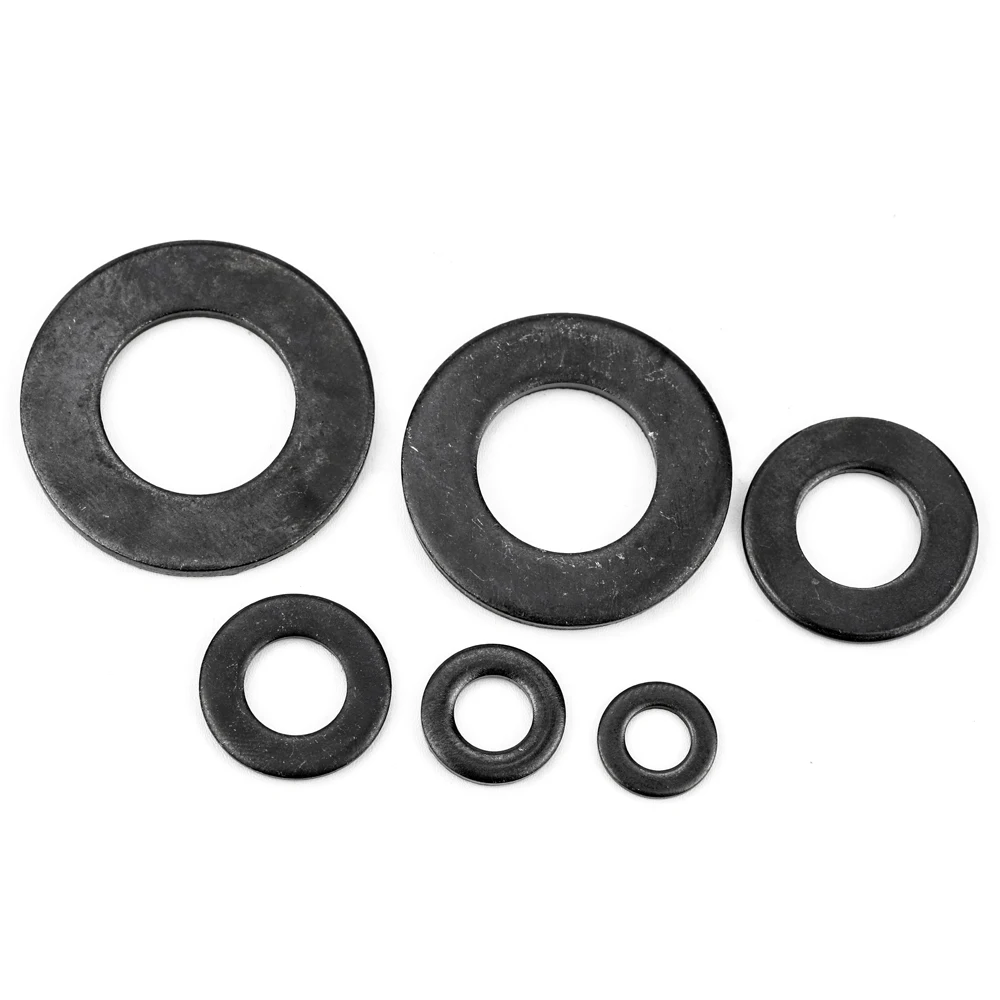 Imagem -04 - Nindejin Preto Flat Washer Aço Carbono Junta Anel Atacado Grande Quantidade M2-m30 331000 Pcs