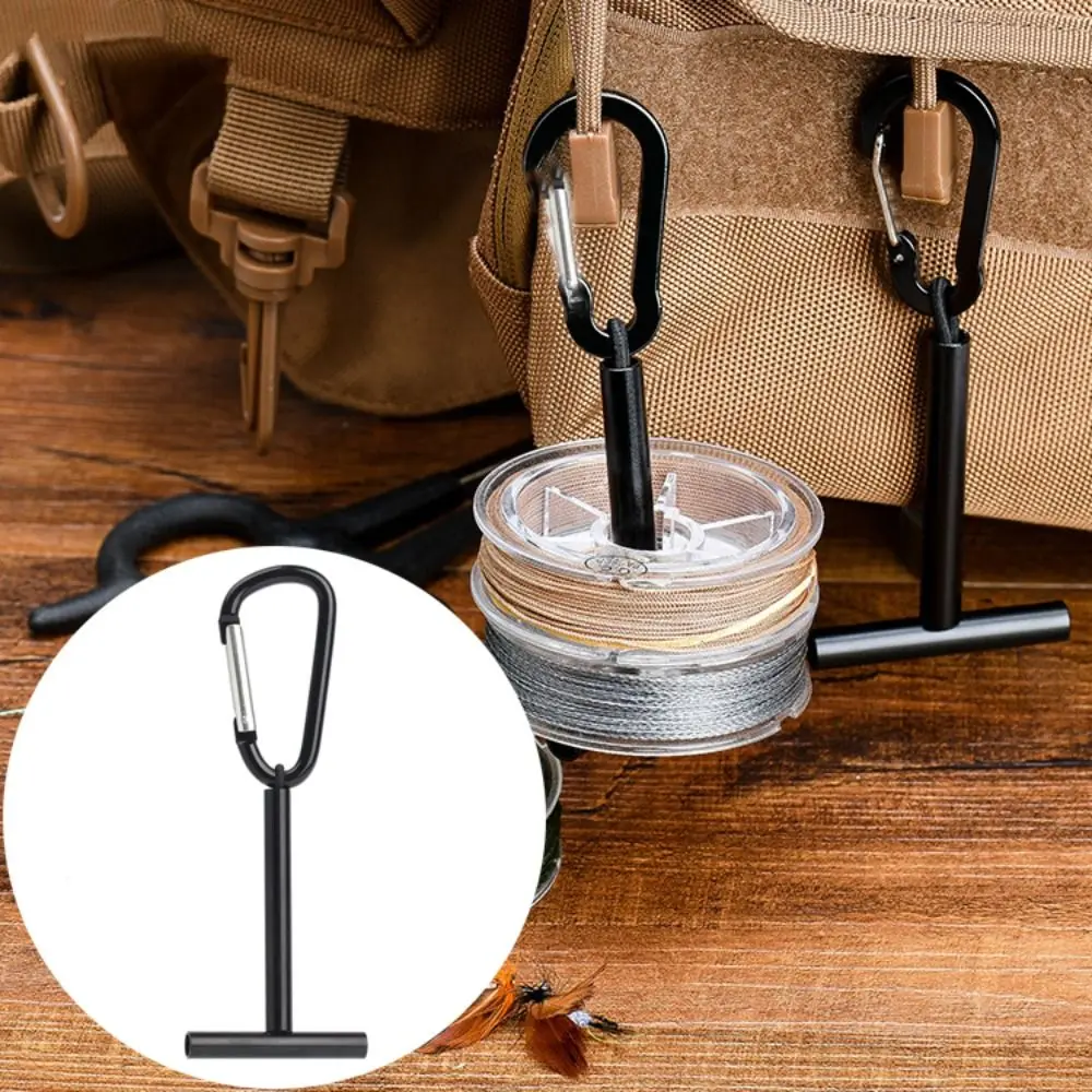 แบบพกพา Tippet SPOOL ผู้ถือเครื่องมือตกปลาสีดํา Fly Fishing Line SPOOL ผู้ถืออุปกรณ์ตกปลากลางแจ้ง Tippet ผู้ถือ