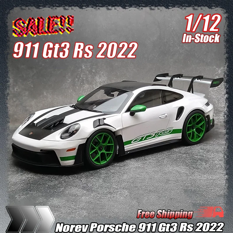 Em Estoque: Novo Modelo de Carro Colecionável Norev Porsche 911 GT3 RS 2022 em Liga Fundida, Escala 1:12, para Exibição Estática – Ideal para Entusiastas de Carros Adultos