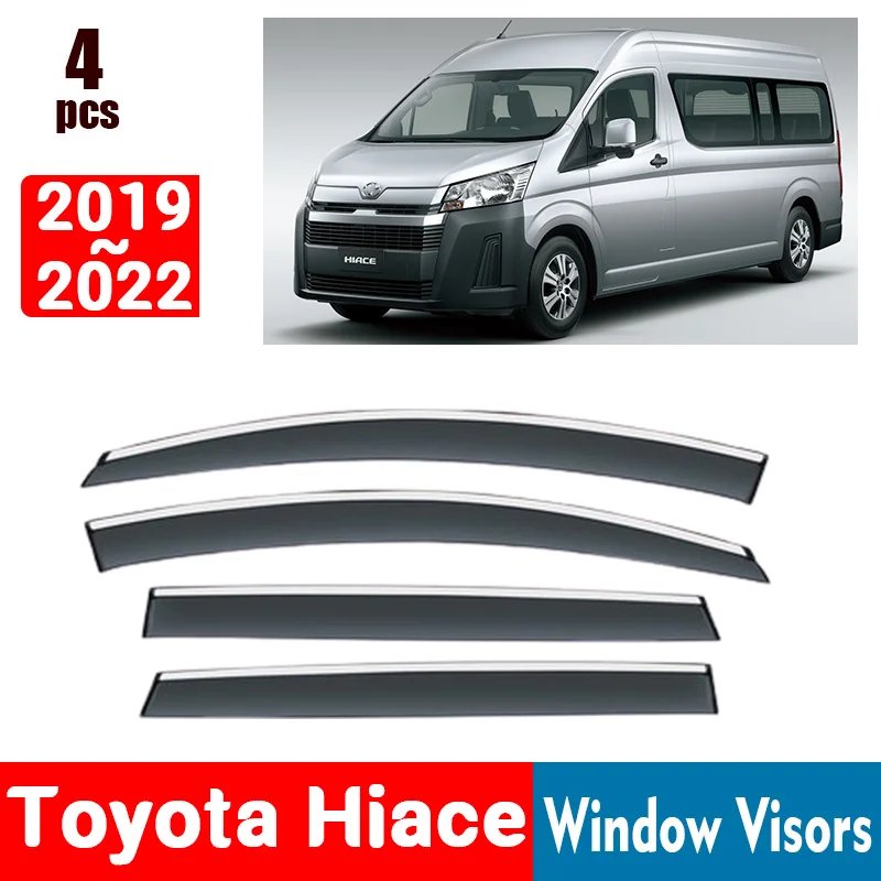 

FOR Toyota Hiace 2019-2022 Window Visors Rain Guard Windows Rain Cover Deflector Awning Shield Vent Guard Shade Cover Trim 2020