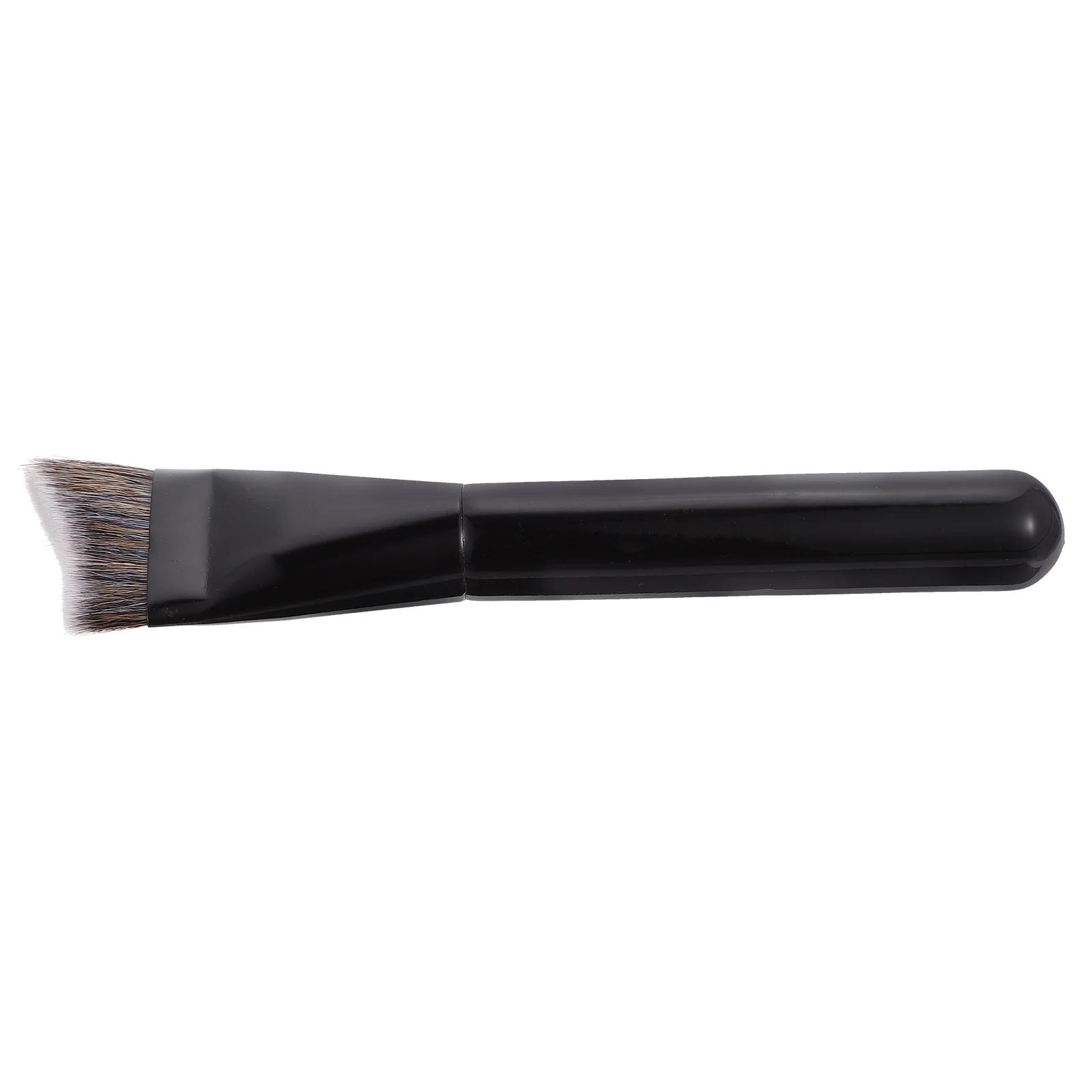 1 Stuks Helder Zwart Houten Handvat Make-Up Borstel V-vormige Vaste Punt Contouren Foundation Brush Draagbare Geavanceerde Gezicht beeldhouwen