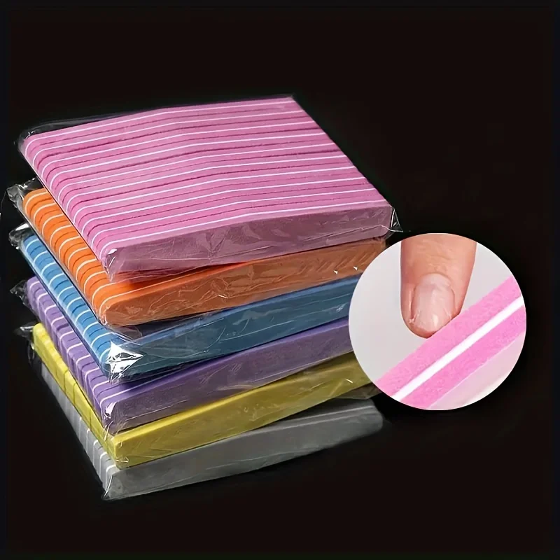 

12/20pcs 100/180 Grit Nail Buffer Block Nail Polishing Files Buffer Sponge Sanding Washable Nail Polish Blocks UV Gel Pedicure