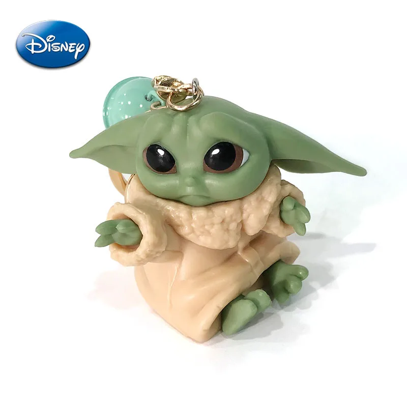 Anime Baby Yoda Keychain Yoda Grugo Action Figure Model Keychain Kawaii Cartoon Pendant Dolls Key Chain Keyring Kids Toy Gifts