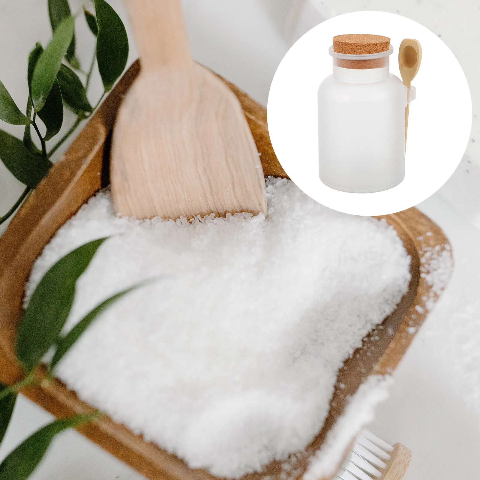 

4 Pcs Powder Container Bath Salt Cosmetics Sealed Jar Refillable Travel Packaging Cork Bottle ABS Leakproof Personal Care Beauty