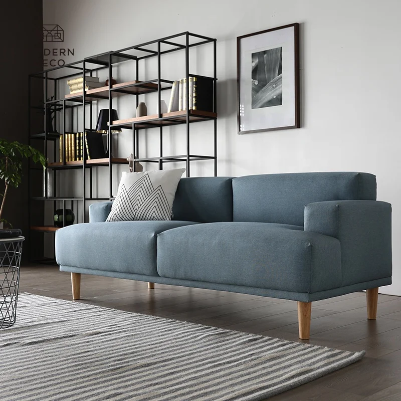 Fabric Blue Modern Sofas Factory Direct Provided Trends Modernos 2021quality Brands 3 Seater Plazas Canape Salon