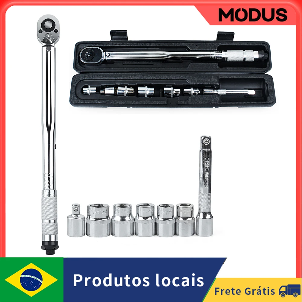 MODUS Conjunto de Torquimetro,Sleeve Removal,Chaves de Torque de Liga,28-210Nm, 7Pcs