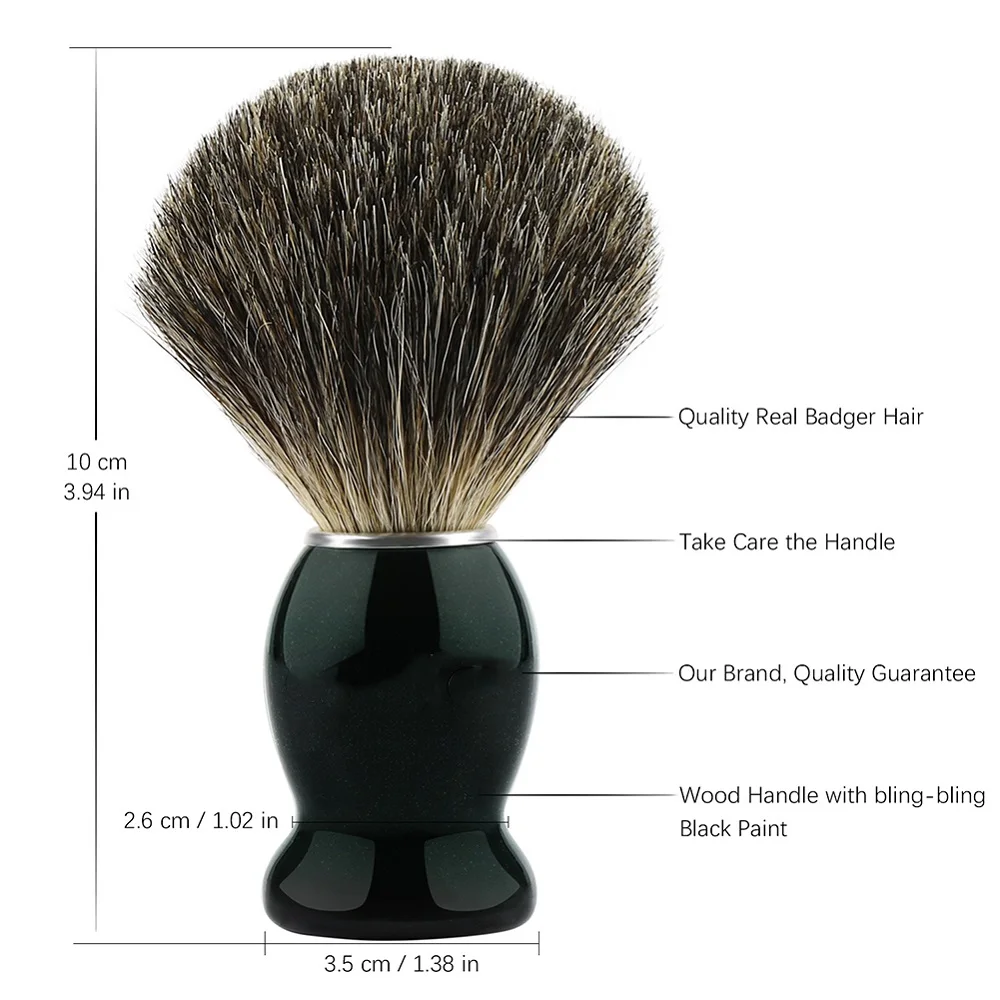 Set portaspazzole da barba 20mm setola di tasso Fine pennello da barba ciotola portasapone per uomo barbiere Kit da barba bagnata strumenti 5 opzioni