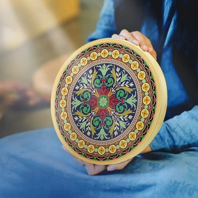 Meditation Stream Drum Portable Healing Stream Drums Solid Wood Beginner Tambourines Children Handheld Percussion Instruments