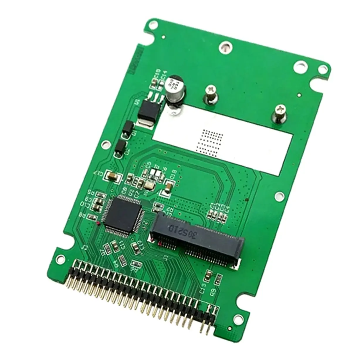 A49T MSATA Mini PCI-E SATA SSD to IDE 44Pinto 2.5 Inch IDE 44pin 2.5 Inch Hard Disk Case Enclosure Box White for Laptop