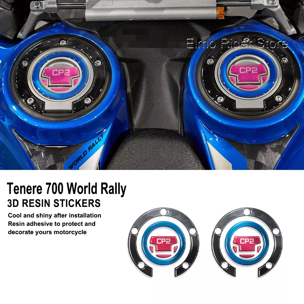 Per Yamaha Tenere 700 World Rally 2023 2024 adesivi per serbatoio carburante per moto adesivo protettivo in resina 3D antigraffio