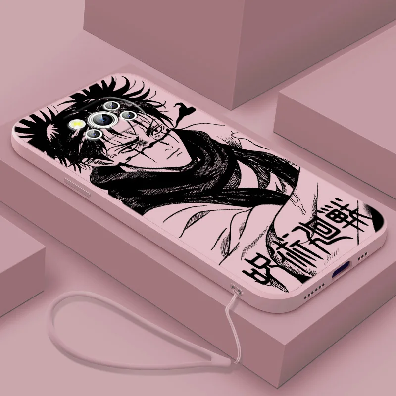 Jujutsu Kaisen Anime Handsome For Poco X2 X3 C3 M3 F3 X4 M4 M5 S F4 C40 X5 C55 F5 NFC Pro GT 4G 5G Liquid Rope Phone Case