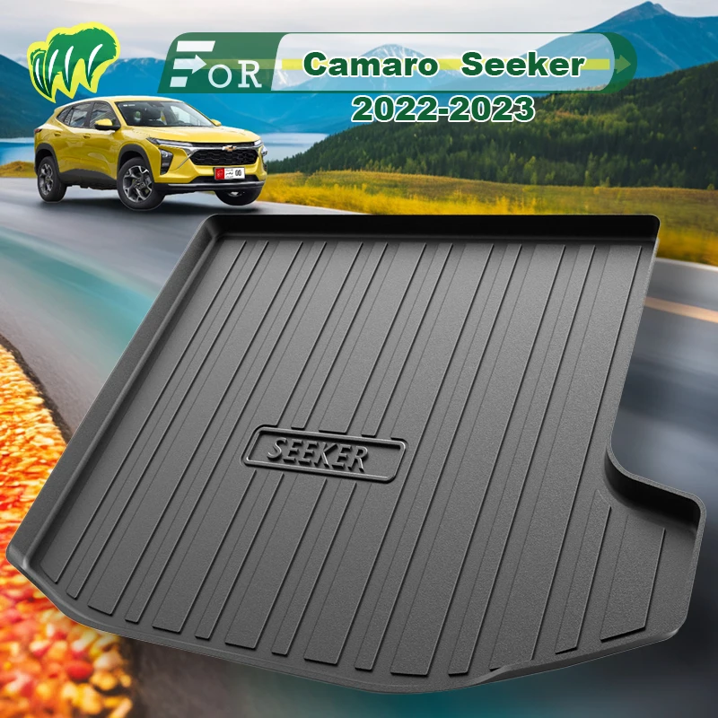 

For Chevrolet Camaro 2022-2023 TPE Custom Fit Car Trunk Mat All Season Black Cargo Mat 3D Shaped Laser Measured Trunk Liners