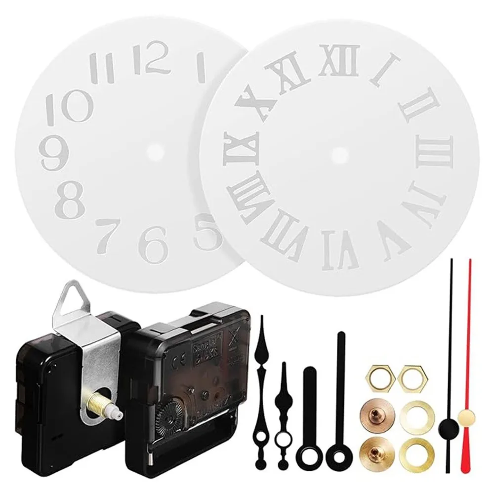 LNHF Silent -Second Wall Clock Movement Kit(Include Two Sets Of Hands And A Numeric Dial), For DIY Frameless Wall Clocks