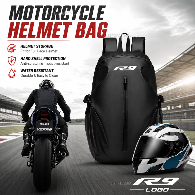 Knight Backpack Motorcycle Helmet Bag Travel Equipment Waterproof Large Capacity For YAMAHA YZFR9 YZF-R9 YZF R3 R6 R7 R9 2025