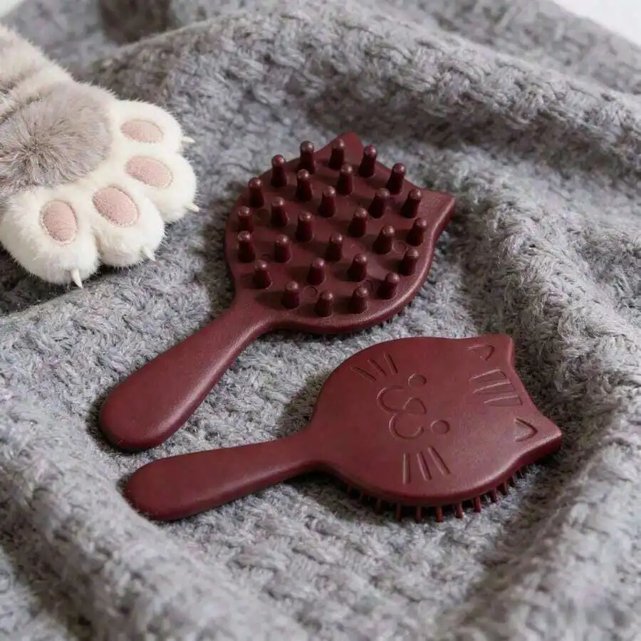 

Cute Cat-Shaped Solid Massage Comb - For Women, Relieves Scalp And S, Scalp Massage Brush, Scalp Combs Home Use Body Massage Guasha Comb