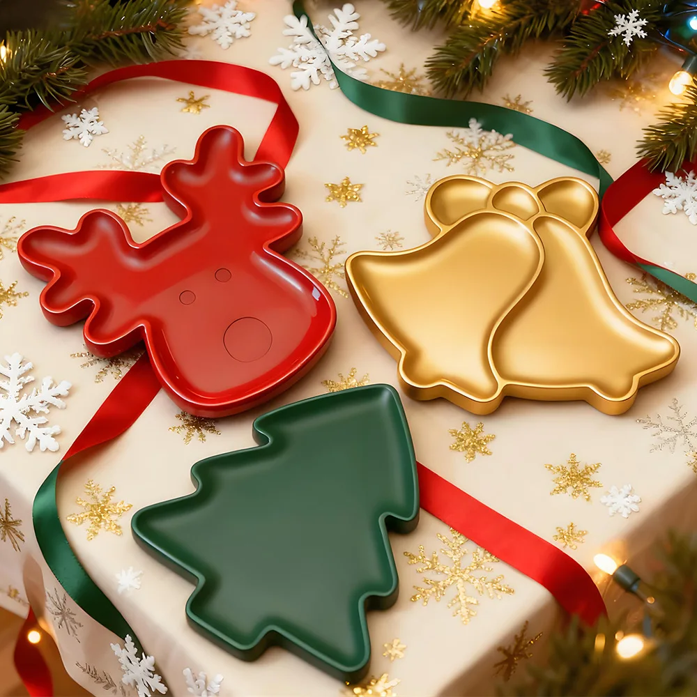 DIY Christmas Resin Molds Reindeer Squirrel Pinecone Bell Silicone Mold for Epoxy Coasters Plaster Ornaments Holiday Table Decor