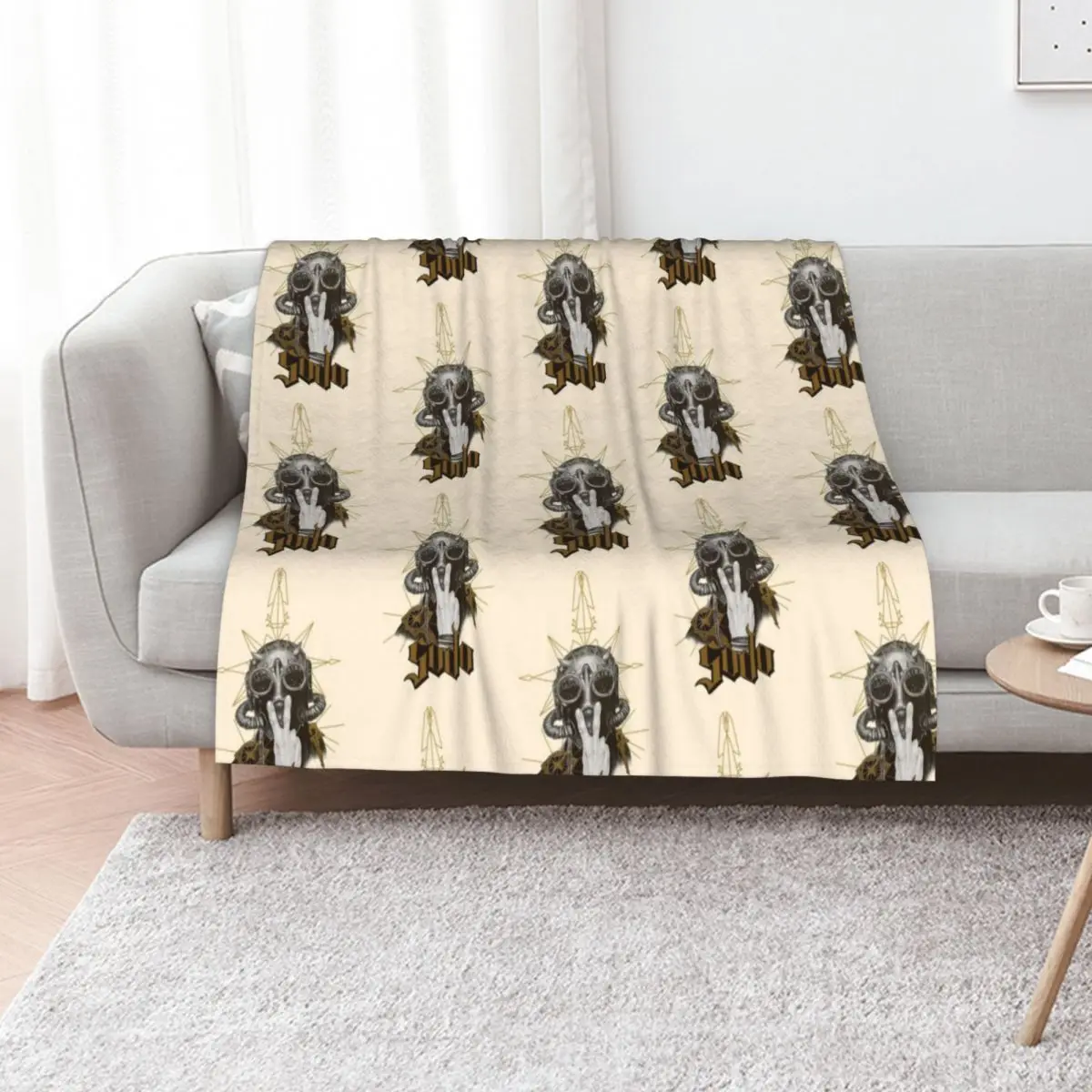 Sodo Nameless Ghoul, The band Ghost Throw Blanket Flannel Fleece Soft Warm Throw Blanket