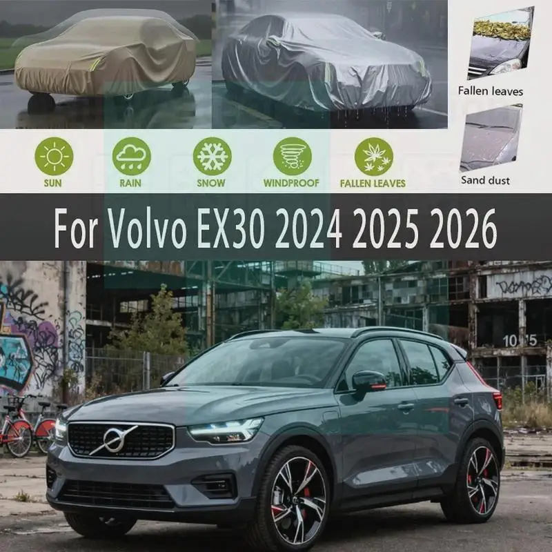 

For Volvo EX30 2024 2025 2026 Outdoor Protection Waterproof Dustproof Snow Sunshade Car Covers