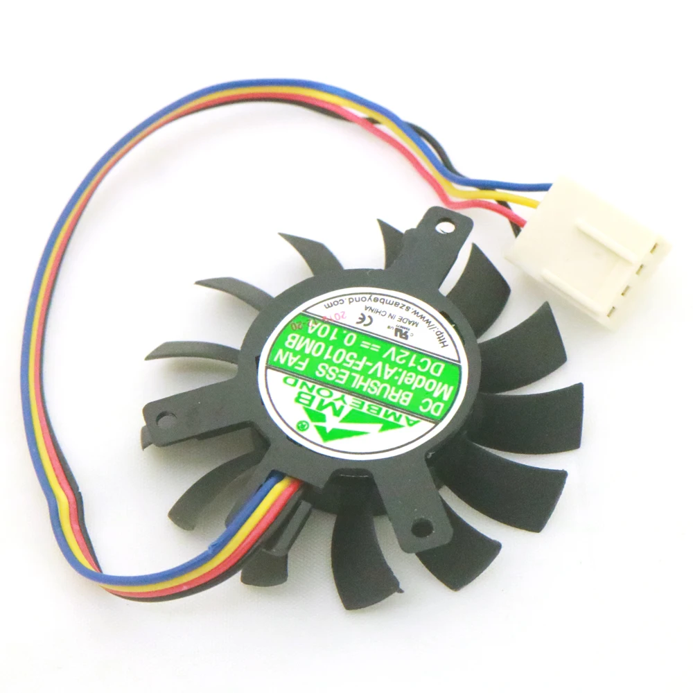 AV-F5010MB DC12V 0.10A 45mm 35x35x27mm POSITX Graphics Card Cooling Fan