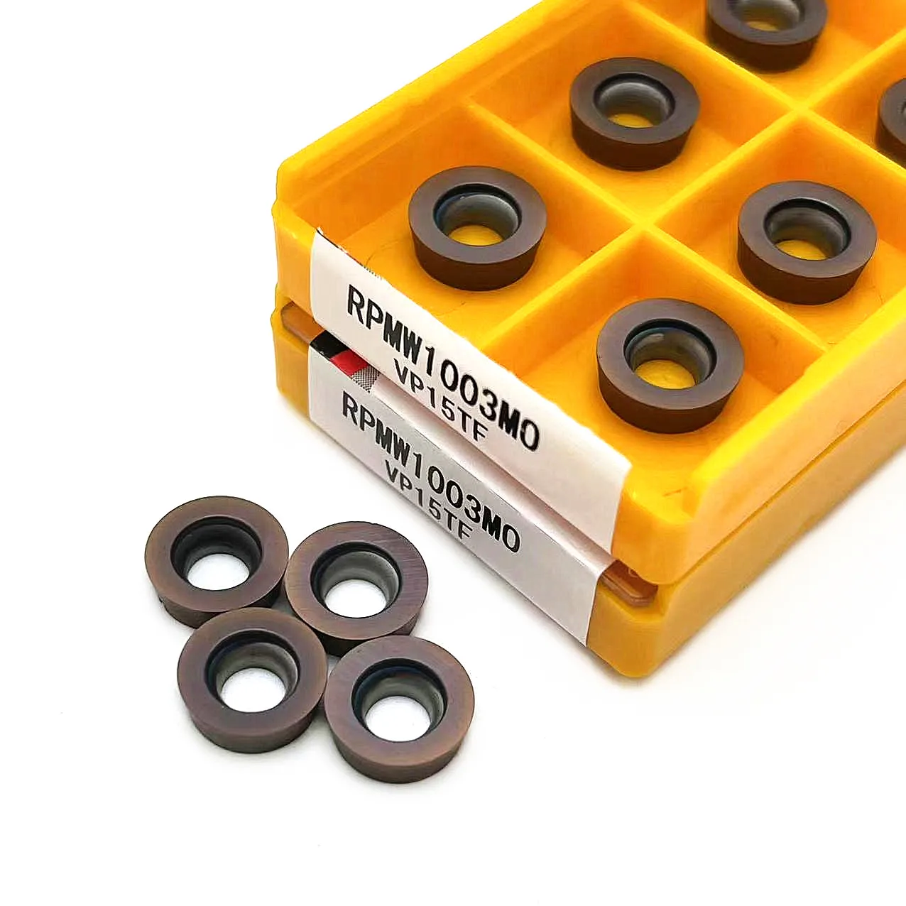 Herramienta de torneado de Metal, insertos de fresado, torno Indexable, 10 piezas, RPMT1204, RPMT1606, RPMT10T3, RPMT10T3, MOE, VP15TF