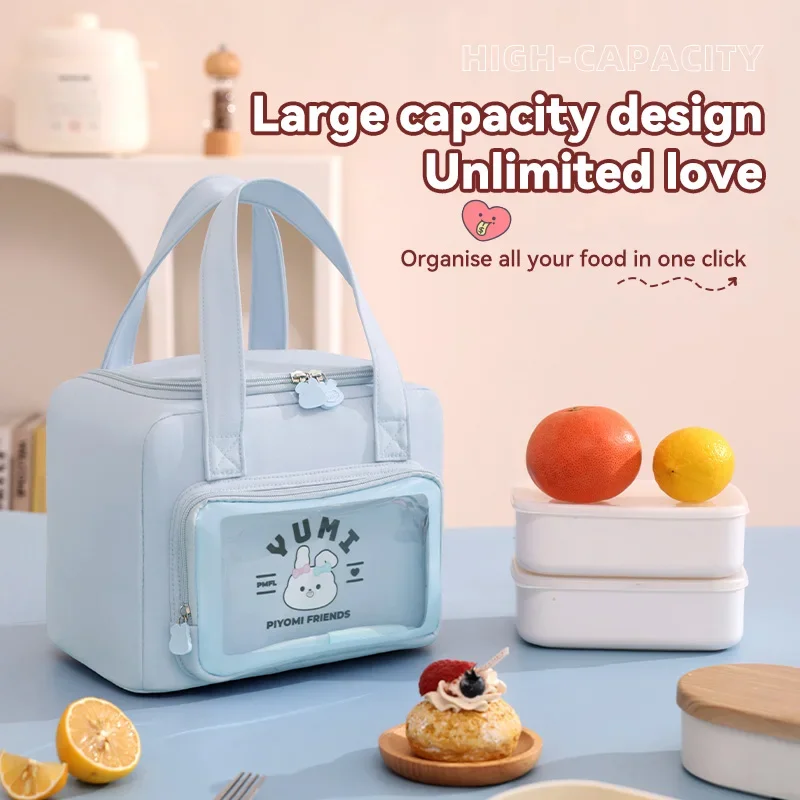 2025 Neues dickes Mittagessen, tragbar, für Kinder, Bento, Picknick im Freien, isolierte Lunchbox, grenzüberschreitender isolierter Eisbeutel – Detail 12