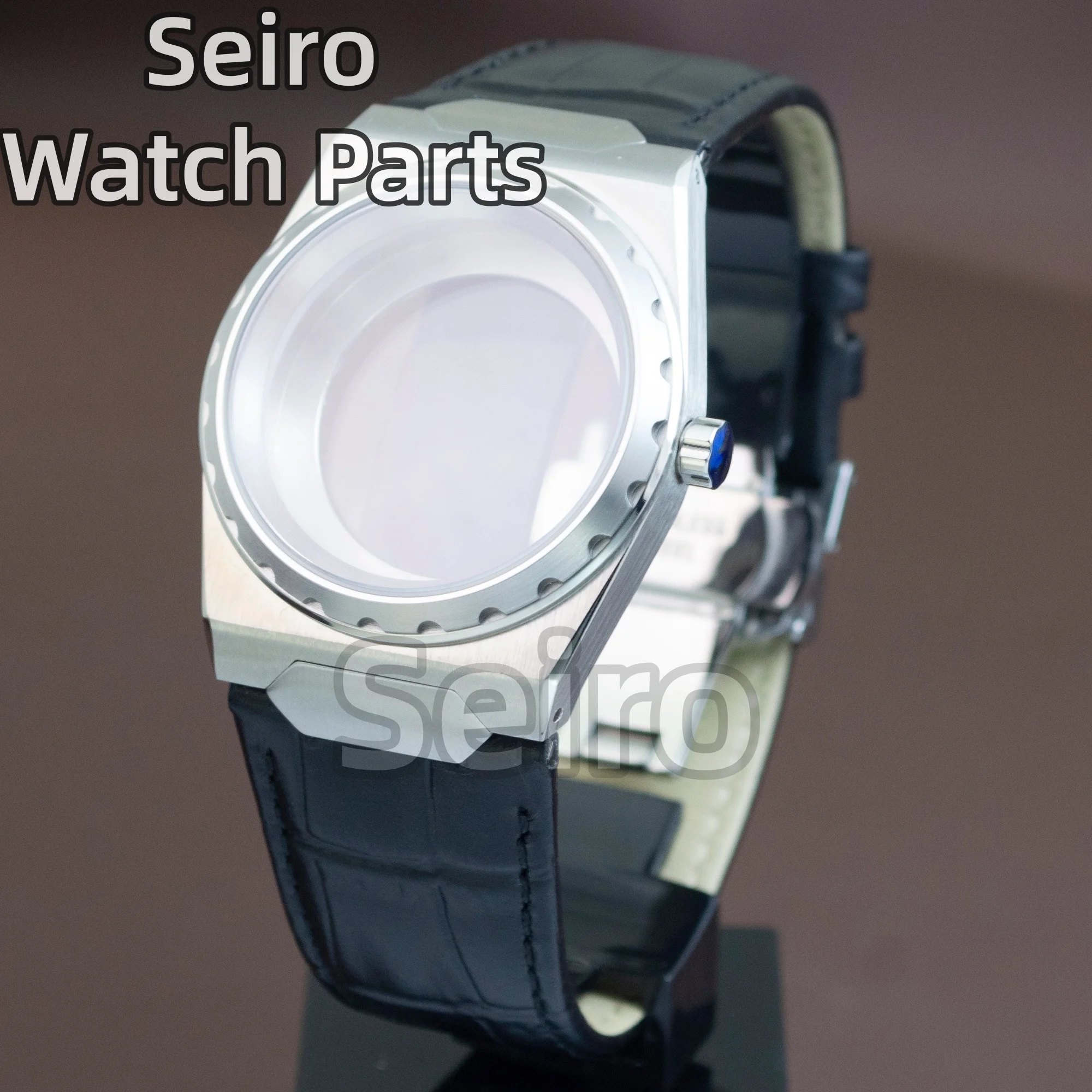 VC222 ساعة حافظة الصلبة الفولاذ المقاوم للصدأ 37 مللي متر ساعة حافظة الياقوت الزجاج 100 متر مقاوم للماء لحركة NH35 NH36 28.5 مللي متر 31 مللي متر الطلب