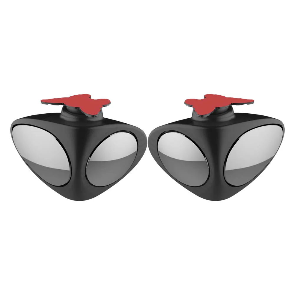 

2pcs Car Rear View Mirror 360 Wide Angle Auto Blindspot Mirror Paste Type Easy Install For Vehicle Safety Left Right Black