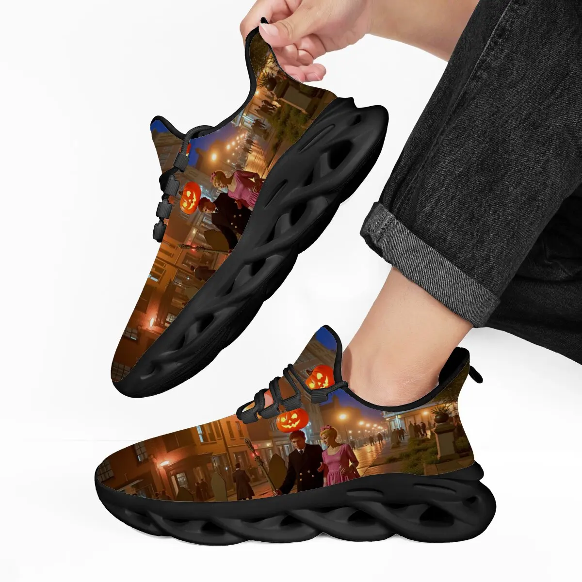 أحذية رياضية رجالية شبكية قابلة للتنفس خفيفة الوزن ومريحة، أحذية جري مقاومة للانزلاق، منصة ناعمة، أحذية رياضية عصرية للرجال