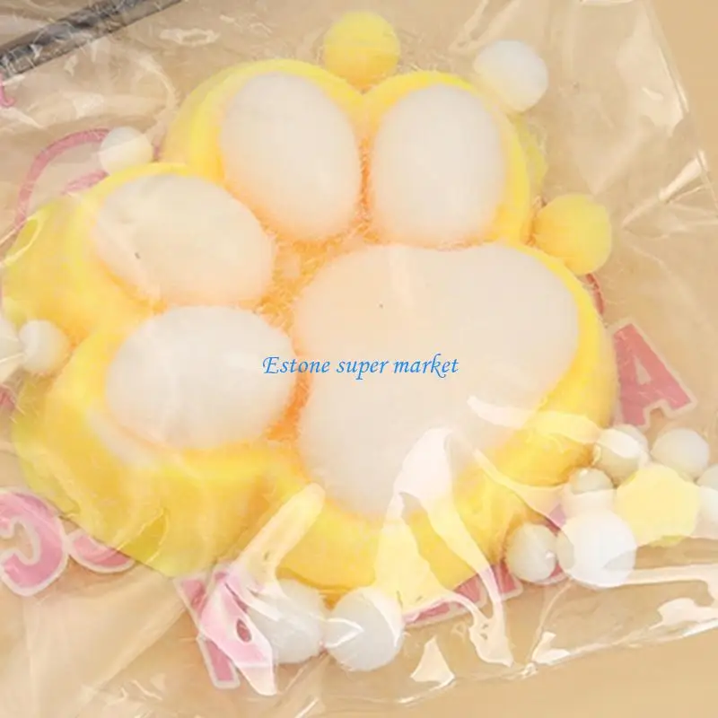 090B Lovely Squeeze Toy Kitten Soft Bounce Kitten Paws Maltose Stress Toy for Men Women Squeeze Paws Maltose Toy