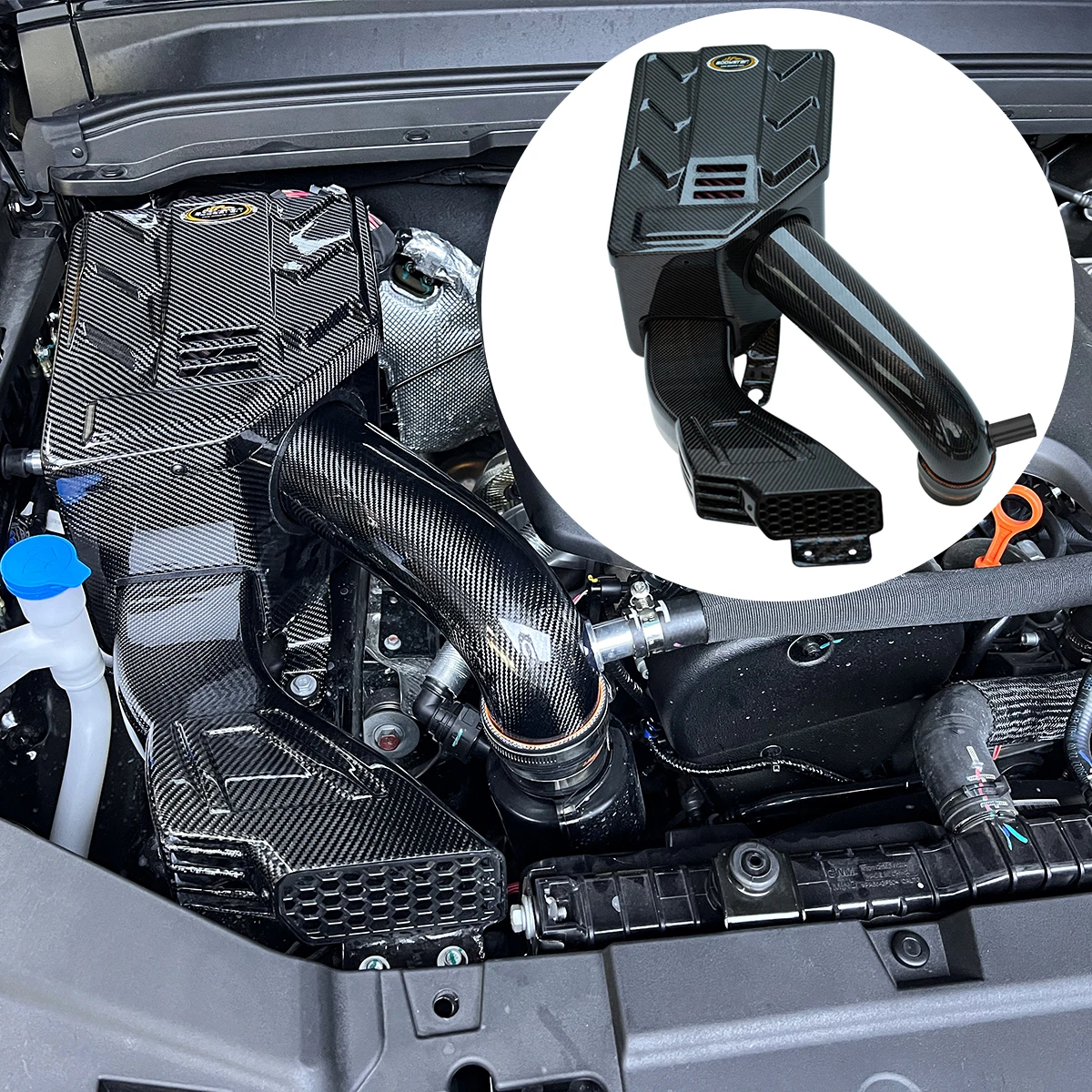 4X4 Off-Road Dustproof Carbon Air Intake For GWM TANK 300 Dry Carbon Fiber Cold Air Intake Air Box With Carbon Fiber Pipe