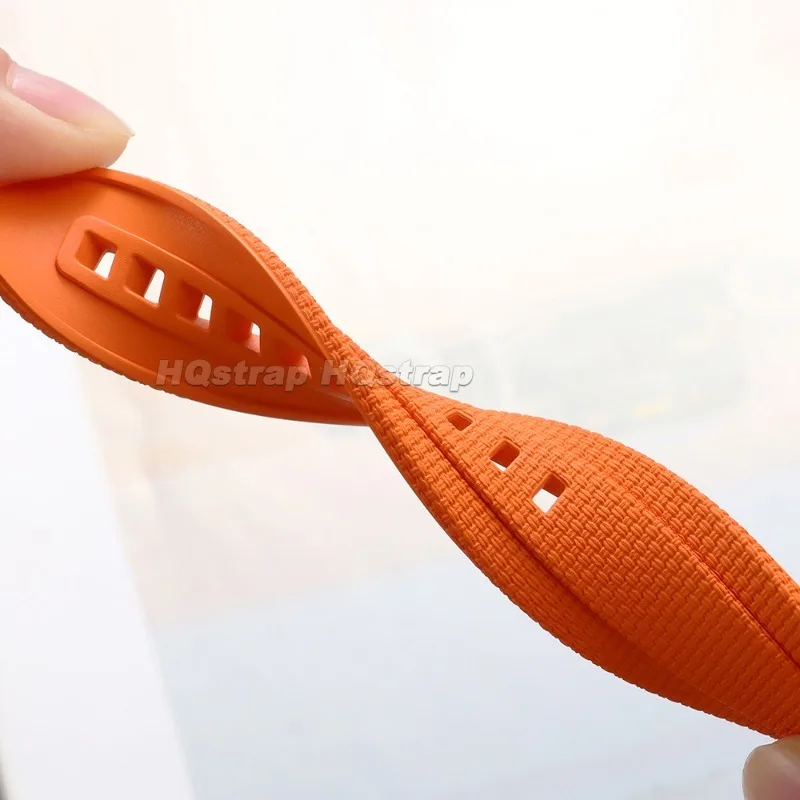 FKM-Gummi-Uhrenarmband mit gebogenem Ende, 20/21/22 mm, strukturierte Oberfläche, hochwertiges Fluorkautschuk-Armband für Seiko und Rolex, Schnellverschluss. – Detail 10