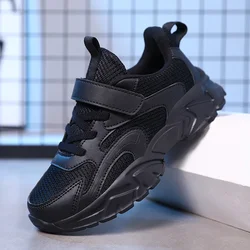 Scarpe per bambini scarpe da ginnastica per ragazzo piattaforma nero bianco comode scarpe da ginnastica Casual per bambini da 6 a 12 anni scarpe da ragazzo Tenis sportive scolastiche