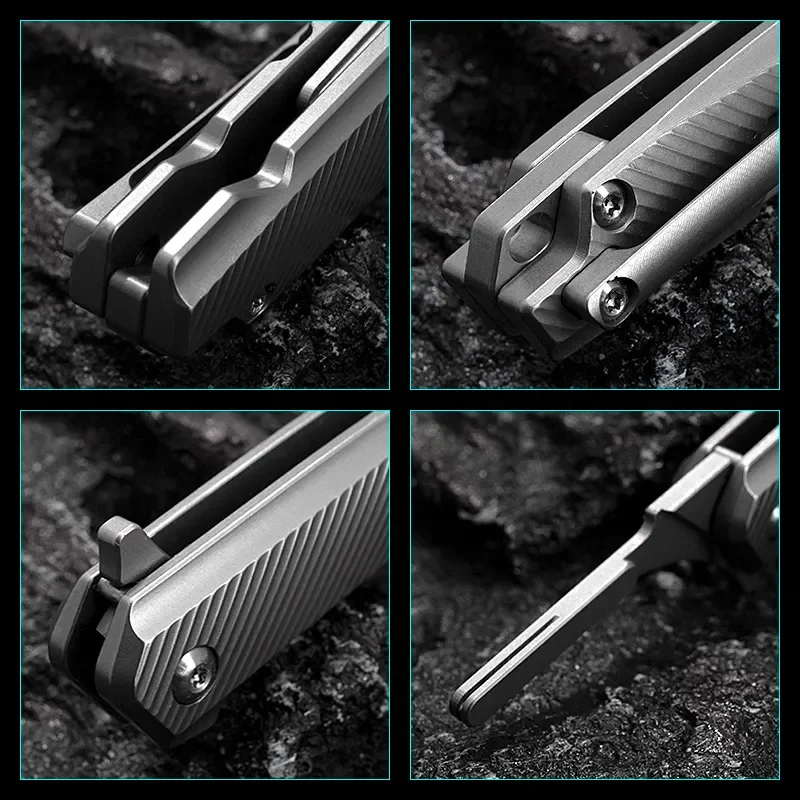 Imagem -04 - Titânio Quick Open Folding Knife Lâmina Destacável Autodefesa Camping Caça Ferramenta de Sobrevivência Edc Pocket Scalpel Estilos