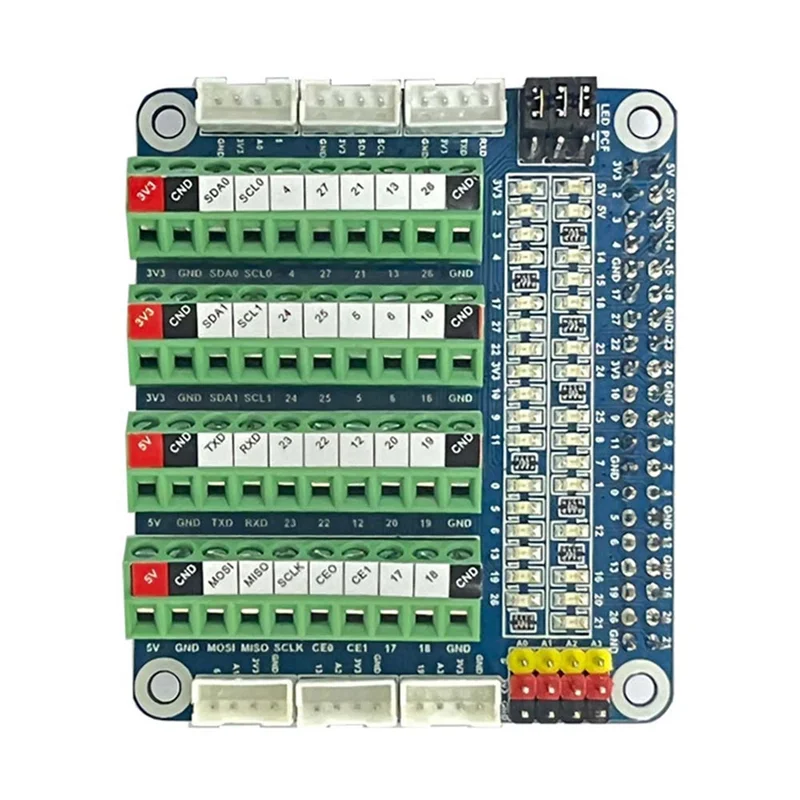 Y43A-1 Set Expansion Board GPIO Expansion Board For Raspberry Pi LED GPIO Test Board ADC/DCA Sensor