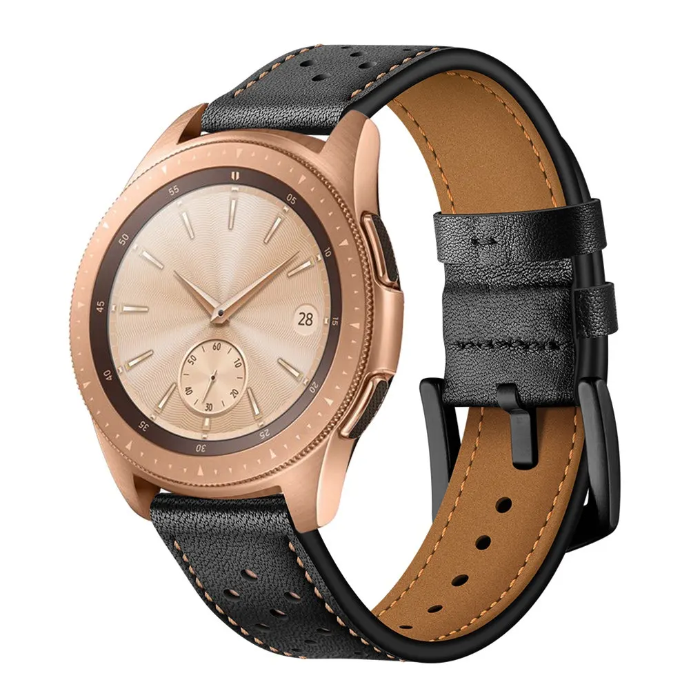 Premium Smart Watch Band Fashion Replacement Strap Adjustable Fit for Galaxy Watch Daily Style Wristband Black Brown