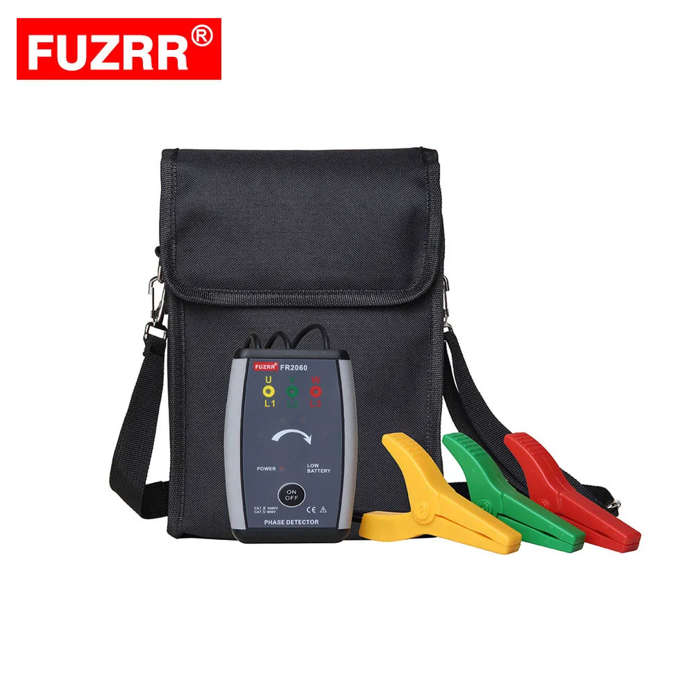 FR2060 Non Contact Phase Sequence Meter Handheld 3 Phase Sequence Tester  Cable Route Inspection No Contact Phase Sequence Meter