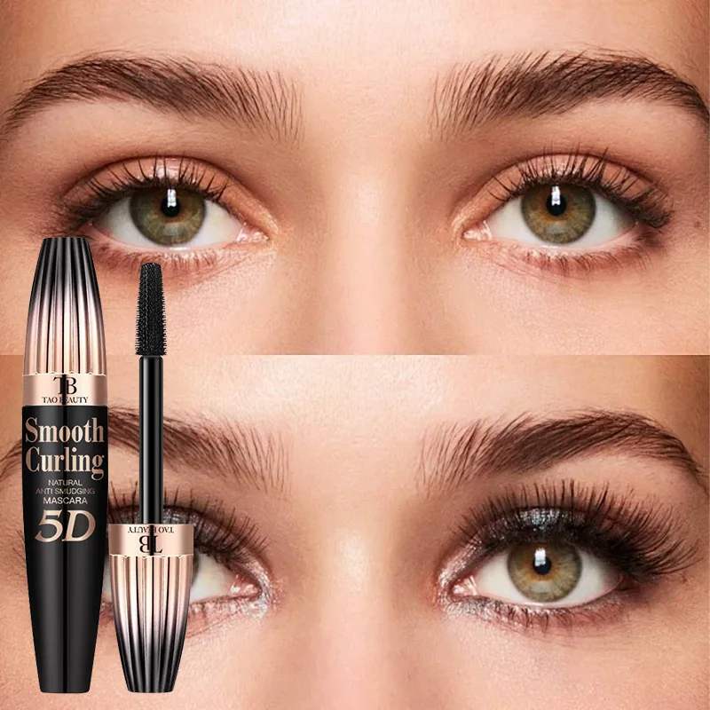 Mascara TAOBEAUTY 5D : longueur naturelle, séchage rapide, imperméable, rehausseur de cils rehaussant longue durée