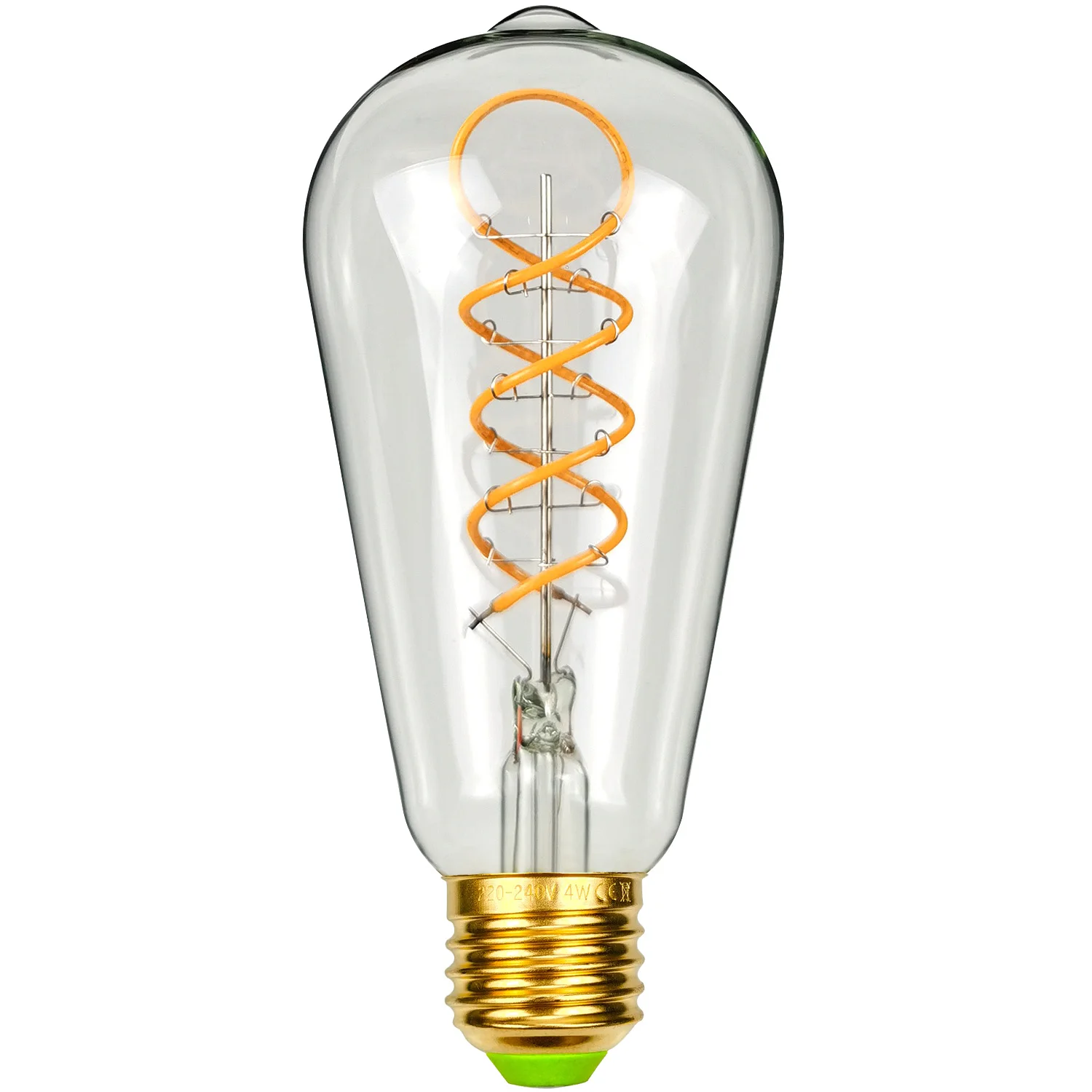 TIANFAN Vintage Led Bulb ST64/ST21 Edison Bulb 4W Dimmable 220V 110V E26 E27 Spiral Filament Decorative Light Bulb Yellow Warm