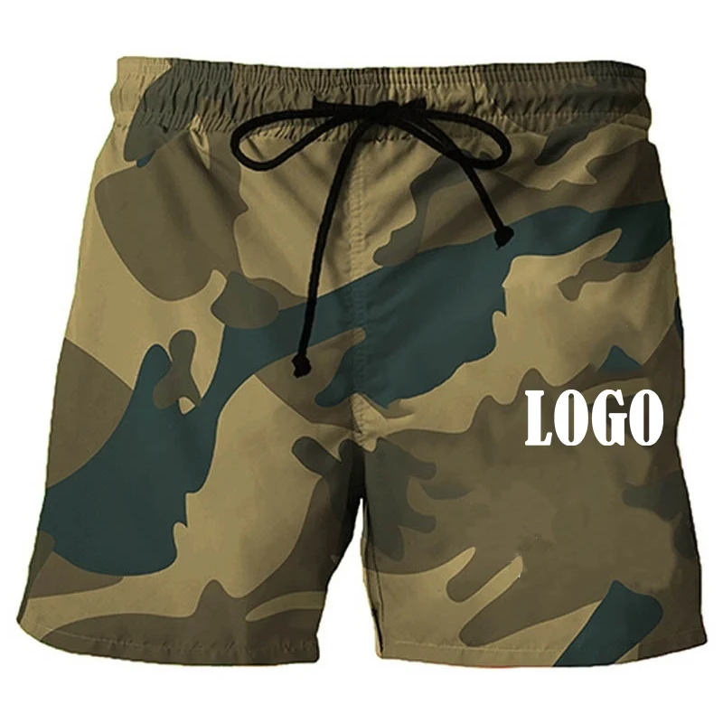 Aangepaste Mode Mannen 2 Stuk Set Trainingspakken Zomer Casual Korte Mouw Camouflage Print T-shirt Shorts Sport Past