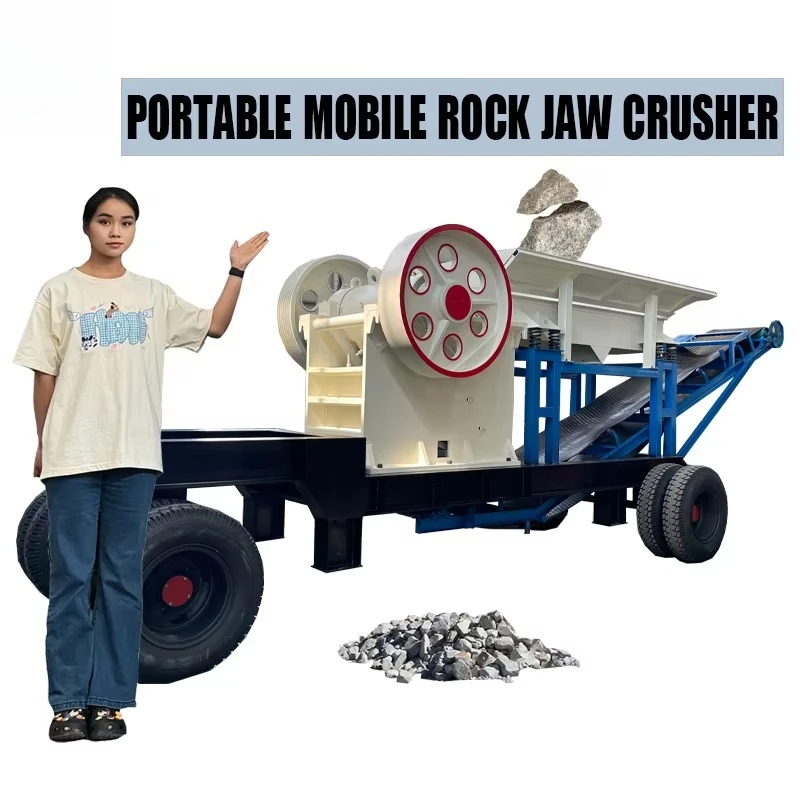 New Portable Jaw Crusher For Stone Ore Crushing For Construction And Mining Industries