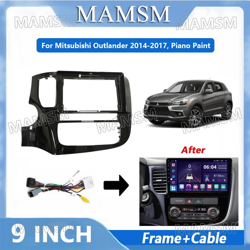 

2 Din Radio Frame Adapter For Mitsubishi Outlander 2014-2017 Car Android Player DVD Audio Panel Mount Installation Fascia Frame