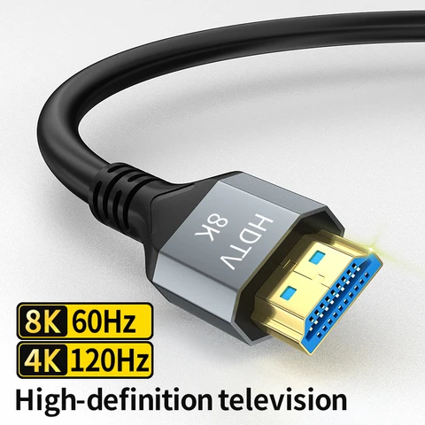 8K High Speed HDR For RTX Video Cable PC Laptop Projector HD TV PS5 8K HDMI 2.1 Cable 