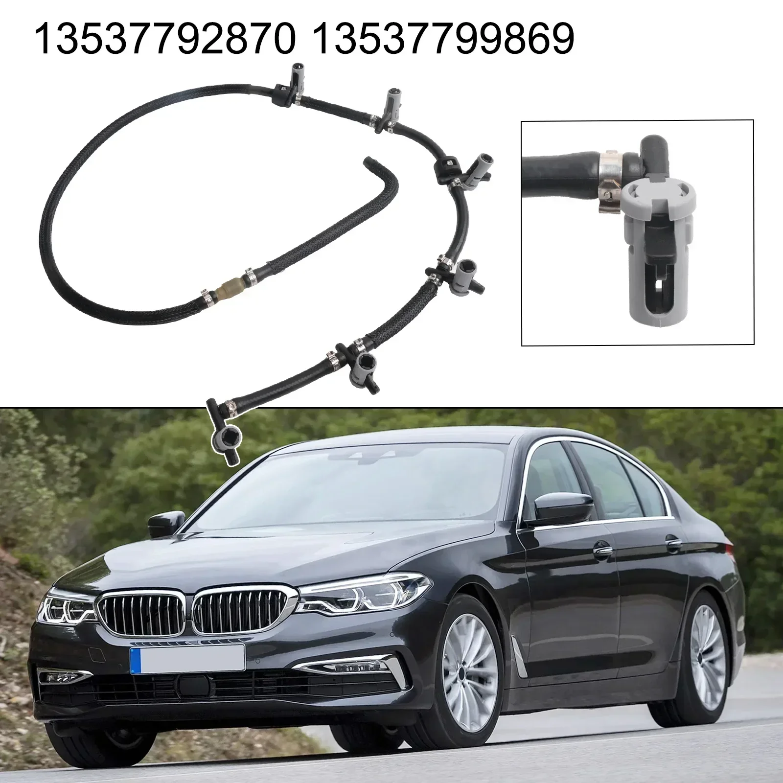 

Fuel Return Line Hose Black ABS Replacement Parts 13537792870 13537799869 For 3' E90 E91 E92 E93 E60 E61 X3 E83 X5 E70 X6 E71