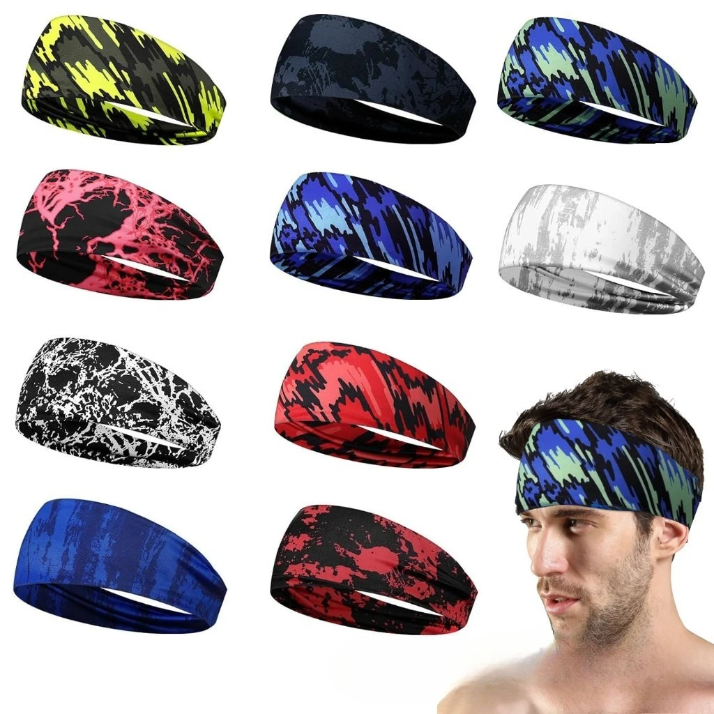 

Sweat Absorbent Breathable Sports Headband for Running Gym Yoga Workout Non Slip Hairband